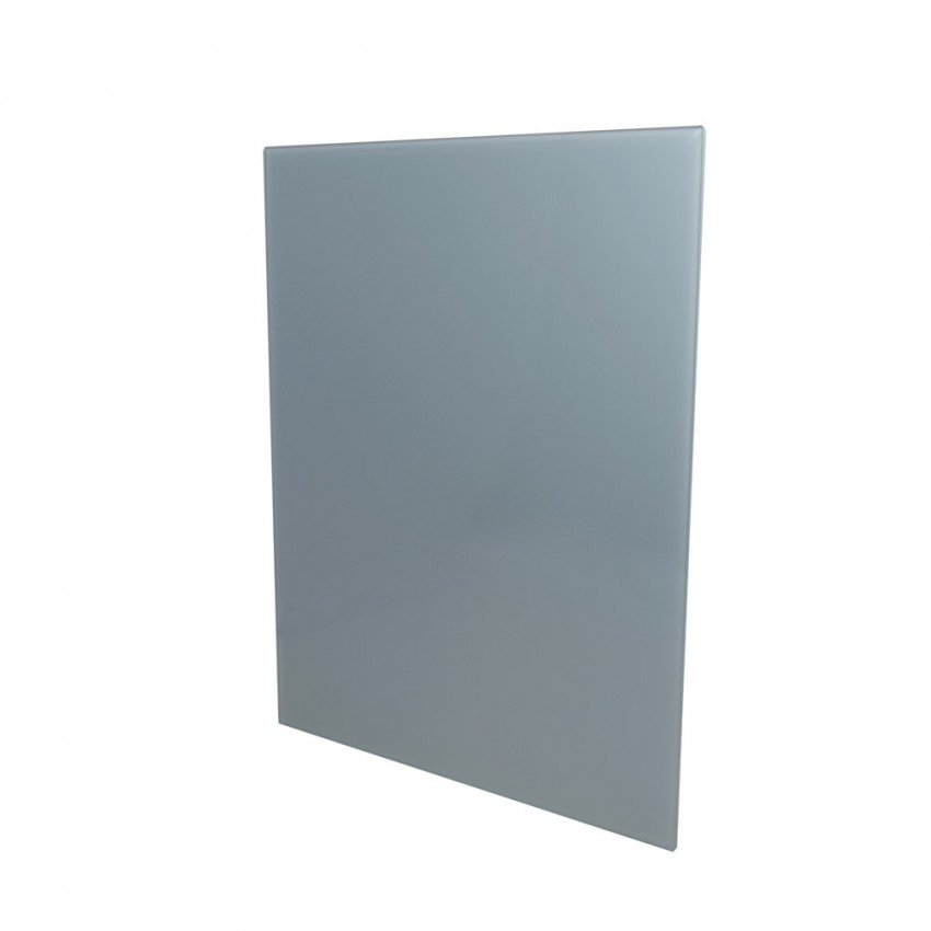 80cm Straight Silver Glass Splashback